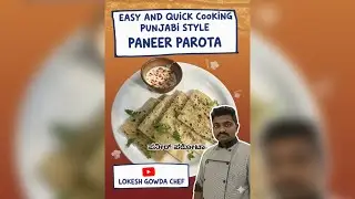Paneer parota|easy and quick cook punjabi style paneer parota #paneerparota#kannadafood