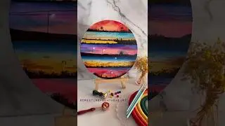 Sunset Vibe - Part 5 #shorts #trending #art #ytshorts #acrylicpainting #diy