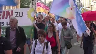 M&uuml;nchen steht auf - Demo am 3.10.2023 in M&uuml;nchen mit &uuml;ber 1.500 Teilnehmern