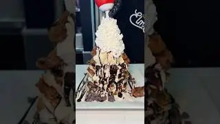 The COOKIE DOUGH PANCAKE STACK from Elm Street Diner in Stamford & Norwalk CT!!! 😳😍  #DEVOURPOWER