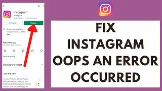 How To Fix Instagram Oops An Error Occurred (2022)