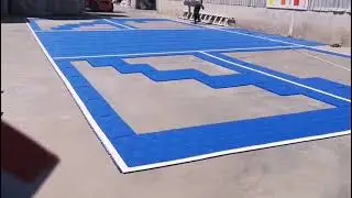 #badminton #backyardbasketballcourt #TPV Sports Tile# TIANSU Sports Tiles# Basketball court