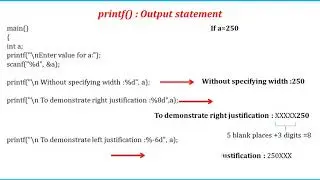 Basics of C : Input Output Statements