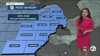 Frost Advisory Monday Morning