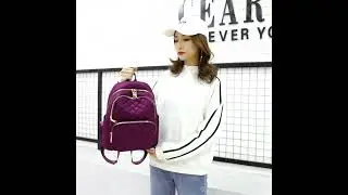 Backpack for Women, Nylon Travel Backpack Purse Black Small School Bag for Girls