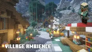 🏡Minecraft Snow Village Workplace Ambience |  Relaxing C418 Sweden Music