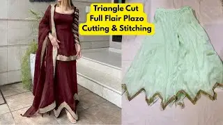 New Style 16 Kali Plazo Cutting and Stitching👍🏻🤩 || Full Flair Plazo Cutting and Stitching || 