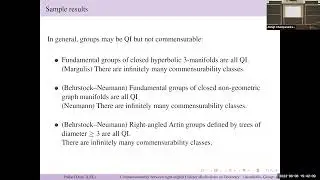 Commensurability between right-angled Coxeter & Artin groups-Prof. Pallavi Dani (Louisiana State U.)