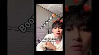 Taehyung accidentally played Blackpink's Boombayah from his playlist 💖💜✨️ #btsblackpink #kimtaehyung