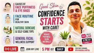 Dt Vivek Malhotra LIVE: Face Swelling & Eye Bags Solution 👀#face #eyebags #healthtips #shorts #reels