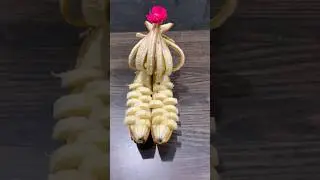 #simple Banana 🍌 carving cutting design skills #bananacutting #shorts