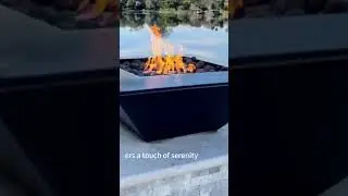 Modern Fire&Water Feature Outdoor Pool Elements ▏Metal Fire Water Bowl #waterfountain #firepit