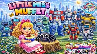 Little Miss Muffet Robots Version 🤖 | Futuristic Nursery Rhyme for Kids | Cartoon Songs