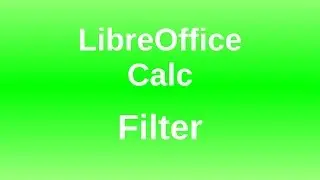 libreOffice Calc - Filters