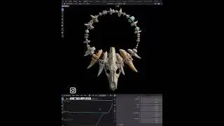 Blender GEO Nodes (geometry nodes) Necklace Generator WIP V001 Patreon #b3d #art #3dgamedevelopment