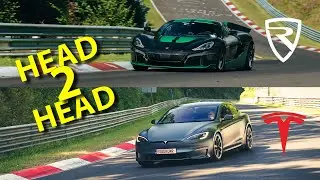 HEAD 2 HEAD: Tesla Model S Plaid vs Rimac Nevera record lap at N&uuml;rburgring