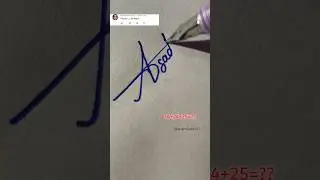 How to make sign letter A? #Asad signature style#calligraphy #a