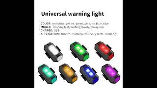 STROBE LIGHTS 7 COLOR SAFETY TURN ON DIP LED LIGHTS FRONT REAR MOTORCYCLE