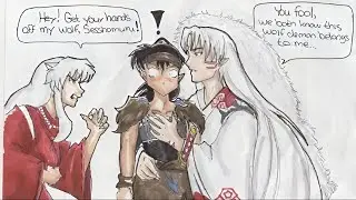 Inuyasha & Sesshomaru Fight Over Koga! | COMIC DUB