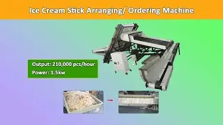 New wooden ice cream stick ordering machine, coffee stirrer arranging machine testing video