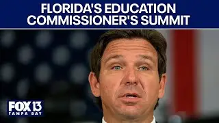 DeSantis speaking at Florida's Education Commissioner's Summit