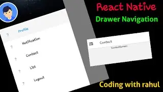 Drawer Navigation in React native | React native Tutorial