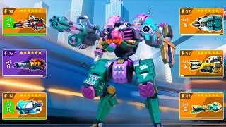 Eclipse & Minigun 12, Ember Gun 12, Viper 12, Railgun 12, EM Rifle 12, Revoker 12 - Mech Arena