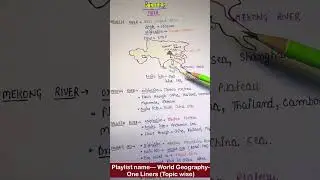 World Rivers--Asia || Lec.50 || World geography || One Liners (Topic Wise) || An Aspirant !