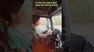 Truck driver vs acrobatic girl #truckdriver #truck #girl #aerial #aerialhoop