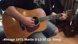 Vintage 1971 Martin D-12-35 12-String Dreadnought Acoustic Guitar