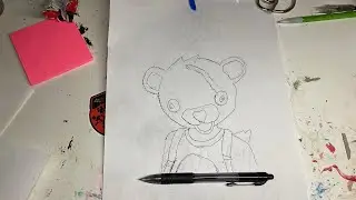 How to draw the Cuddle team leader from Fortnight