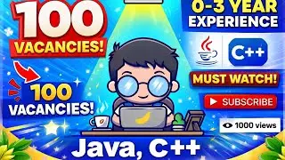 #Latest #Java,#c++,#Developer #Jobs for @Fresher | 0-3 Year #Experience |100 #vacancy| Urgent Hiring