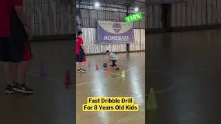 Simple Fast Dribble Drill for 8 Years Old Kids & Beginners to Improve Ball Handling Skills