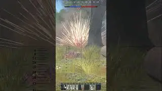Tank battle. Tank T-34 moves away from shells.