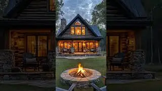 Cozy cabin &hearts;️  #cozy #fireplace #relax #home #cabin #cozyvibes #cozylife #dreamplace