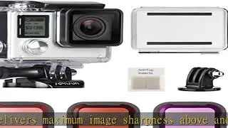 SOONSUN Waterproof Housing Case with Dive Filters for GoPro Hero 3, Hero3+, Hero 4 Silver Black Cam