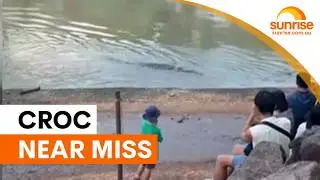 Family's terrifying close call with saltwater crocodile | Sunrise