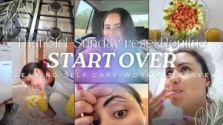 بداية جديدة🌸 Productive Sunday |Deep Cleaning, Self-Care, Workout & Travel Prep–That Girl Reset Vlog