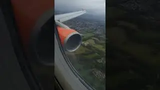 Storm Eunice Easyjet 2nd attempt at landing after a go around. 18 02 22 Manchester.
