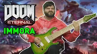 IMMORA // 9 STRING GUITAR COVER (Doom Eternal - The Ancient Gods Part 2 OST) David Levy