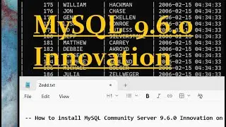 How to install MySQL Community Server 9.6.0 Innovation