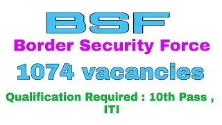 BSF Recruitment 2017 For Constable Jobs