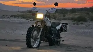 Deep Sand Dune Riding On A TW200