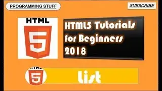 List in HTML5 // HTML5 Tutorial for Beginners 2018