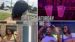 Day In My Life VLOG: morning routine | relaxer touch up | unexpected night out with best friend
