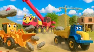 🏗️ Massive Rock Cleanup! Benny the Bulldozer & Dex Move Huge Boulders | Construction Vehicles 3D