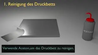 Druckbett reinigen f&uuml;r gute Haftung beim 3D-Drucken