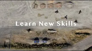 The Skills Area at Sweet Lamb.Where you learn the skills to handle a big adventure bike with style..