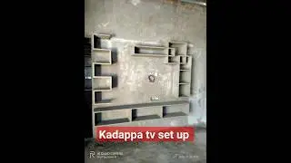 granite Kadapa TV setup for living room #construction #design #granite #tiles #walldecor #walltiles