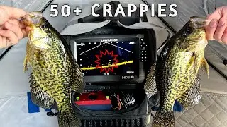 Ice Fishing For GIANT Michigan Crappies (Using Active Target)